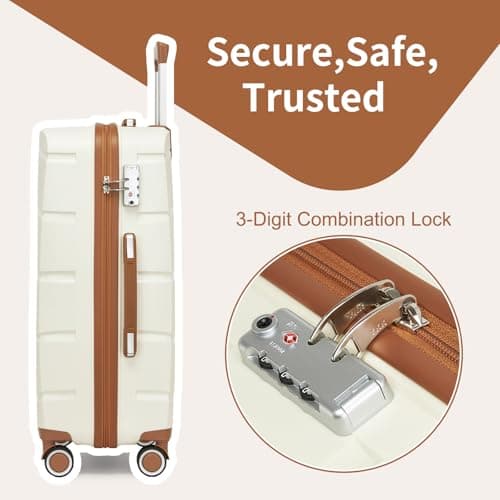 Kono 24 Inch Medium Hard Shell Suitcase PP Lightweight Travel Luggage — view 4