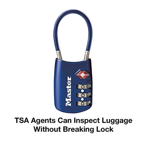 Master Lock Blue Set Your Own Combination TSA Approved Luggage Lock, Travel Zipper Padlock is Perfect for Suitcases, Bags, or Backpacks, 2 pk, 4688BLUEC2 — view 2