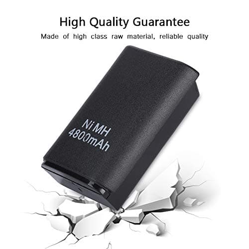 ASHATA Rechargeable Battery Pack for 360 Controller, 2 x 4800mah Battery + Charging Cable + Charging Stand, Professional Set — view 2