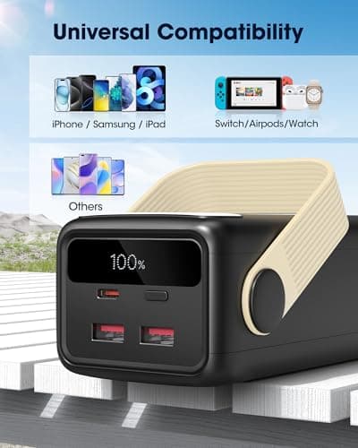 60000mAh Power Bank 22.5W Fast Charging, 3 Port Portable Charger — view 6