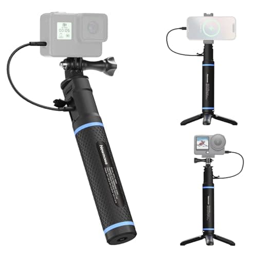 Newmowa 10000mAh Power Bank Handle Grip Tripod for Action Camera & Phone