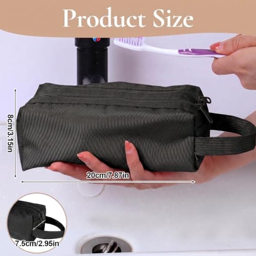 Elegaperma 2 Pcs Travel Toiletries Bag,Small Waterproof Small Wash Bag — view 2
