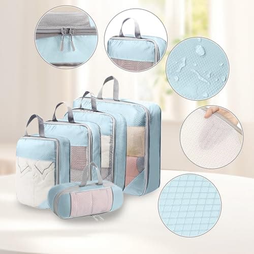 SYEXDZON Compression Packing Cubes, 8pcs Travel Organisers — view 3