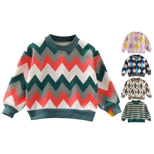 Girls Boys Jumper Kids Classic Thermals Warm Crewneck Sweatshirt School Top