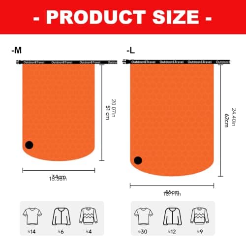 Portable Packing Compression Bag with Water-Resistant Shell, M — view 3