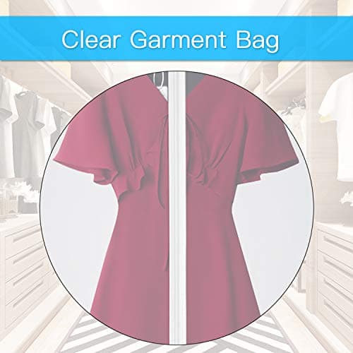 Univivi Suit Bags for Men, 12 Pack Travel Garment Bags, Breathable Clothes Covers Protector Bags, Transparent Waterproof Dustproof Moth Proof Dresses Storage Bag for Wardrobe Storage (60cm x 101cm) — view 4
