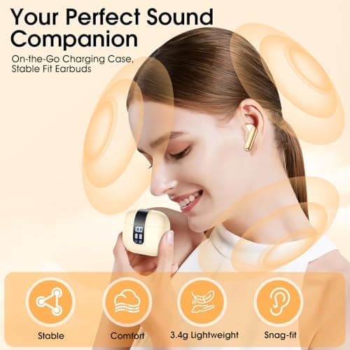 Wireless Ear buds 6-Mic Noise Canceling Large Dual LED Display 35H Playtime — view 5