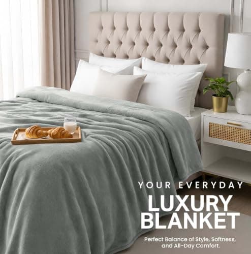 IR Imperial Rooms Fleece Blanket Silver Grey, Throw/Single 130X150 Cm — view 4