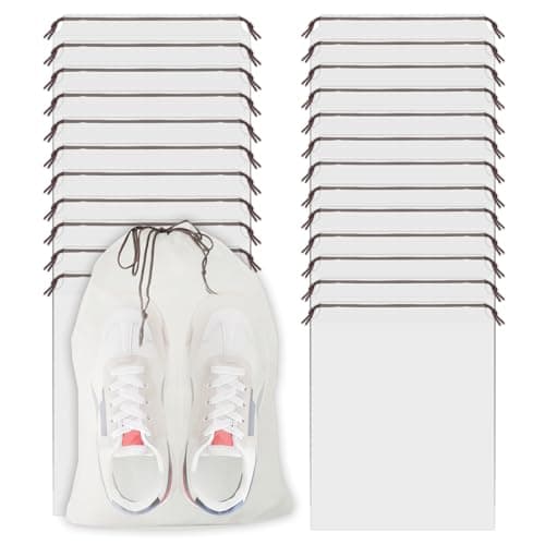 26 Pcs Shoe Bags Storage Bags 11.8in X 15.7in Transparent Shoe Bags with Rope Dust Proof Bag Underwear Bag Travel Storage Bag for Travel Men and Women