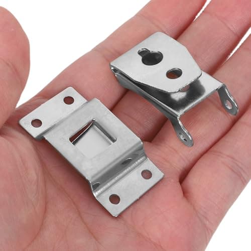 Detachable Hard Hat Headlamp Holder Clips Silver Pair Stainless Steel — view 4