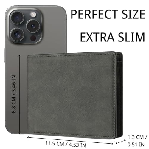 KEYRI 1 PCS Leather Wallets Mens Slim Wallet for Men UK — view 2