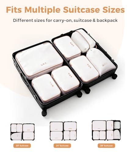ECOHUB Packing Cubes 6 Piece Set, Smart Organiser with Labels, Recycled — view 5