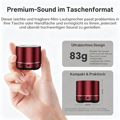 Bluetooth Speaker, Mini Speakers Wireless Bluetooth 5.4 with Stereo Sound — view 5
