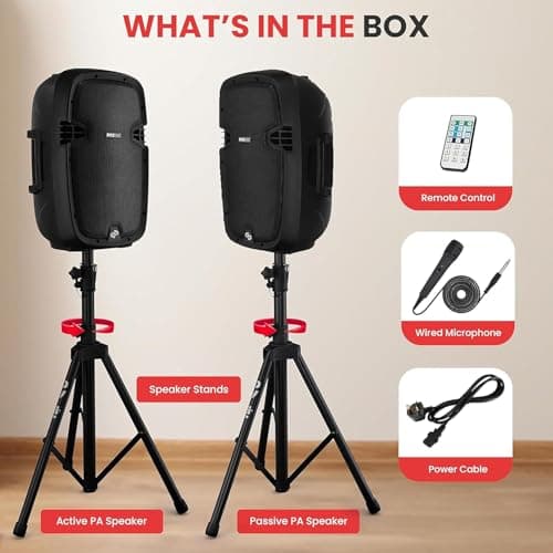Pyle Portable PA Speaker System 1000W Bluetooth Active/Passive Outdoor — view 6