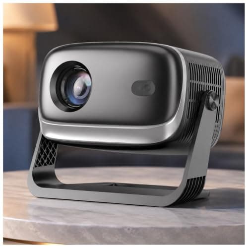 Outdoor Projector with WiFi & Bluetooth, Auto Focus Smart Short Throw