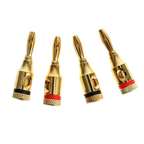 Gold Plated Banana Plug Connector 8 Pack 4mm for Metal Speaker Cable — view 2