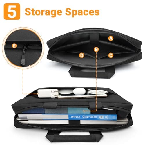 ZYB Waterproof Laptop Bag 15 15.6 16Inch Laptop Case 15 15.6 16 Inch-Black — view 4
