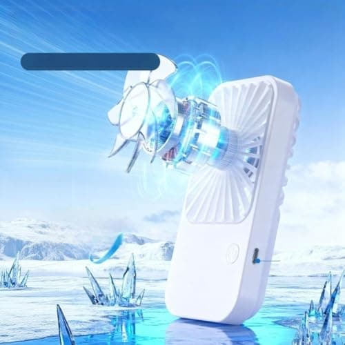 for mini Pocket Fan USB Rechargeable 3 Speeds Lightweight for — view 3