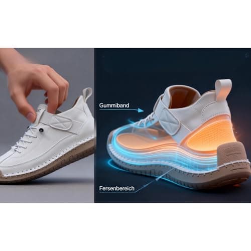 Memory Foam Comfortable Slip on Sneakers for Women Extra Wide Orthopedic Sports Shoes for Women Arch Support Comfortable Running Casual Sneakers Tennis Stylish Cushioned Traveling White — view 6