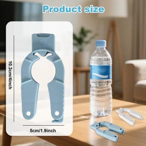 4pcs Multifunctional Plastic Bottle Opener for Arthritic Hands, 3 in 1 Water Bottle Cap Opener and Jar Opener for Weak Hands, Seniors, Elderly, Easy Grip Lid Seal Remover — view 6