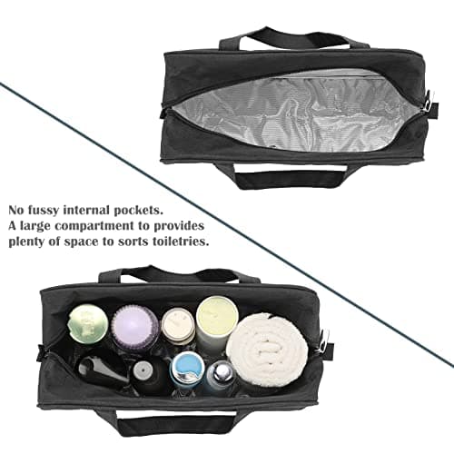 IGNPION Men Large Travel Toiletry Bag Women Waterproof Full Size Wash Bag Dopp Kit Shaving Organizer Bag Make UP Cosmetic Bag Swimming Gym Bag for Toiletries Accessories (Black) — view 2