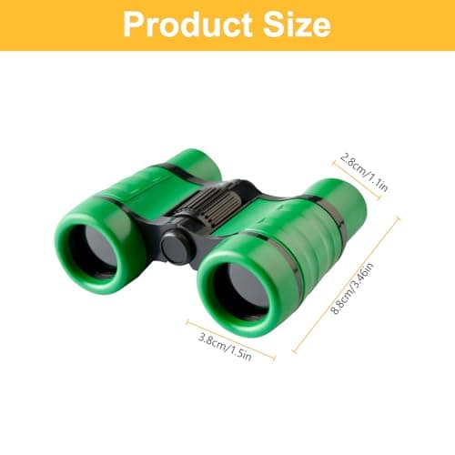 Hopzab 4x30 Mini Binoculars – High Magnification, Waterproof and Portable, Ideal for Birdwatching, Hiking, Camping and Outdoor Activities – Green — view 2