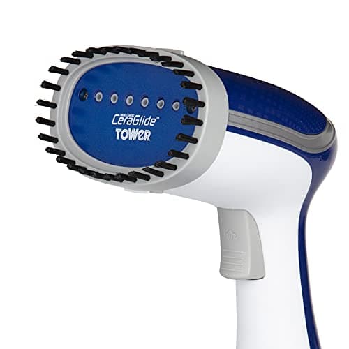 Tower Garment Steamer 1000W, Handheld Clothes Steamer for Travel, Compact Design, 200ml Tank, Vertical & Horizontal Steam, Quick Crease Removal, Blue (T22014BLU) — view 5