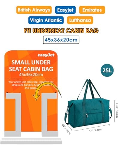 Narwey Easyjet Cabin Bag 45x36x20 New Easyjet Underseat Foldable Travel Bag — view 2