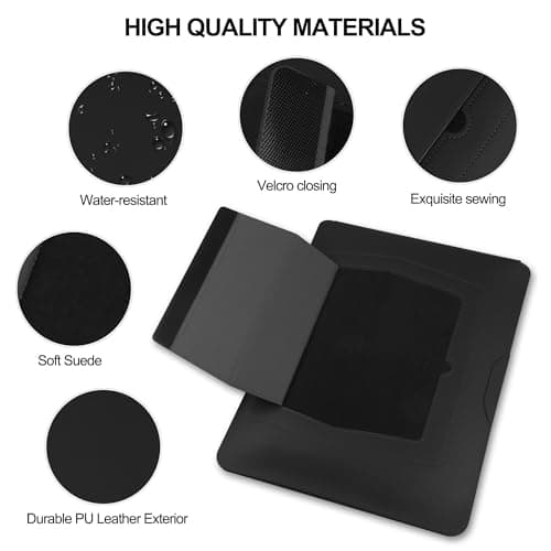 HoYiXi 13 Inch Laptop Sleeve Case Bag Compatible with 13‘’ MacBook Neo 2026/MacBook Air/Pro 13 M1 M2 2022-2018/Surface Pro 8 2021/Surface Go 3 13-13.3'' Dell ASUS Acer Notebook,Black — view 4