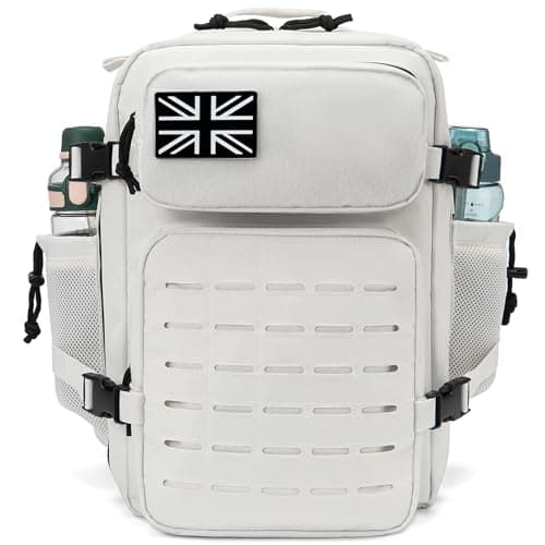 QT&QY 25L Military Tactical Backpacks For Women CCW Army Laser cut Molle Daypack small EDC Bug Out Bag Gym Rucksack With Dual Cup Holders medical Rucksack White — view 2