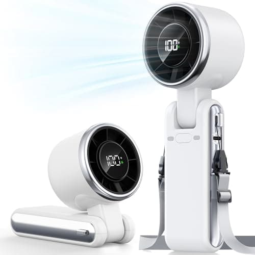 Bearwind Portable Handheld Turbo Fan, 5-Speed High Airflow, 4000mAh Battery