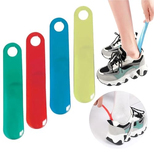Travel Shoe Horn Horns Chausse Pied for Men Women Seniors, 4 Pack Colorful