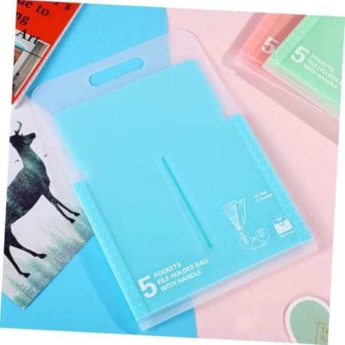 TOGEVAL 2pcs Accordion File Folder Multifunction Document Folders for Receipt Organizer Handle for Travel Organiser Packing Bags — view 4