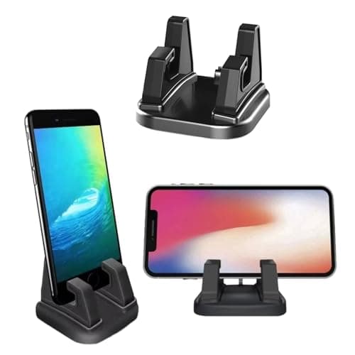 FANGZESHI Auto Dashboard Rotating Phone Mount with Antislip Silicone, Black — view 2