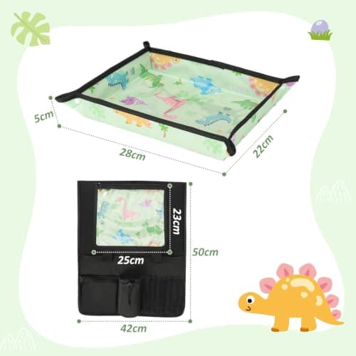 Airplane Tray Table Cover, Kids Travel Tray Table Cover for Car, Green — view 4