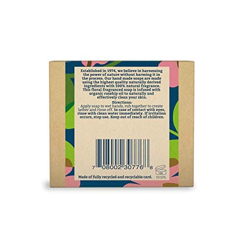 Faith In Nature Natural Wild Rose Hand Soap Bar, Restoring, Vegan & Cruelty Free, No SLS or Parabens, 100g (Pack of 2) — view 2
