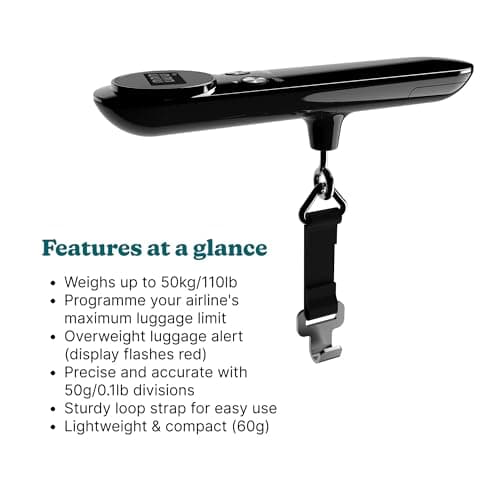 Homedics Travel Lite Luggage Scale - for Suitcases up to 50kg — view 6