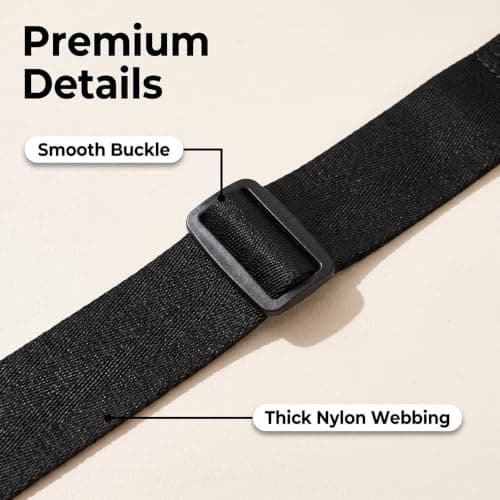 3 Pcs Luggage Connector Straps for Suitcases Heavy Duty Bag Attachment Strap Suitcase Belt, Travel Accessories Baggage Elastic Connector to Secure Backpacks & Handbags to Rolling Luggage Handles — view 3