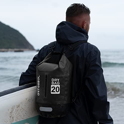 Blackace arteesol Waterproof Dry Bag 5L 10L 20L 30L Waterproof Bag with Long Adjustable Handle for Kayaking Boat Excursion Canoe/Fishing/Rafting/Swimming/Snowboarding — view 6