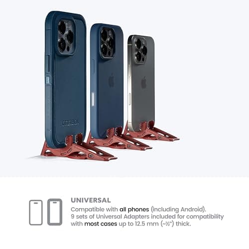 GEOMETRICAL Pocket Tripod PROv2 Wallet-Size iPhone Tripod - Universal Kit (Blood Red) — view 4