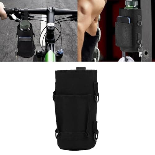 AMONIDA Magnetic Gym Bag Water Bottle Carrier with Shoulder Strap for Travel Fitness Black Polyester 1 Set — view 5