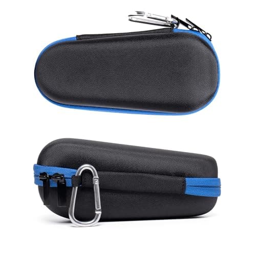 Nincha Electric Razor Case for Braun Series 3, 5, 7, 9 Shavers, Hard Shell EVA Travel Case with Charger Storage, Shaver Protective Carrying Case with Carabiner Black&Blue