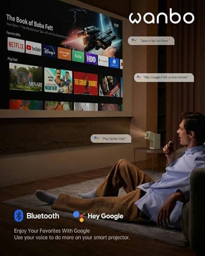 Wanbo Cube 2 Pro Smart Projector with Android TV & ToF Auto-Focus, Green — view 4