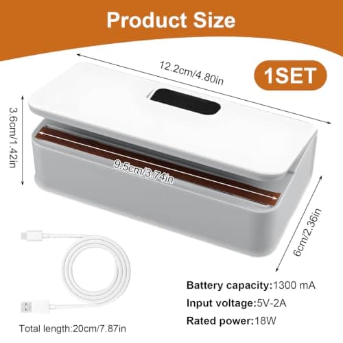 Mini Bag Sealer, Portable Rechargeable Heat Sealer Machine for Food Storage — view 2