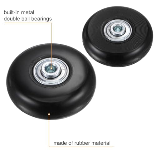 Luggage Wheels Replacement 50x18mm Rubber Mute Casters Pack of 4 — view 5