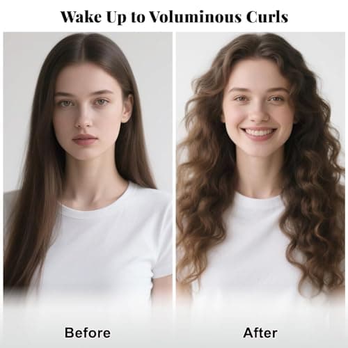 Heatless Curlers Headband - 5PCS No Heat Overnight Curls Headband - Soft Sleep Overnight Hair-Curls Set - Hair Curlers Rods Curling Gift Kit for Women Girls Short & Long Hair(Off-white) — view 3
