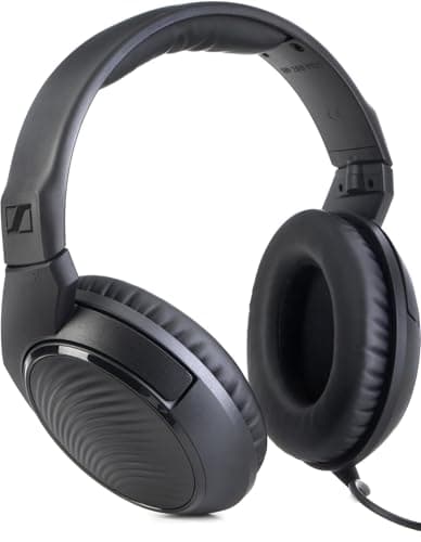 Sennheiser Professional HD 200 PRO Closed-Back Around-Ear DJ and Monitoring Headphones - 2M Single-Sided Cable and 1-4 inches Stereo Jack Adaptor Included - Black (507182)