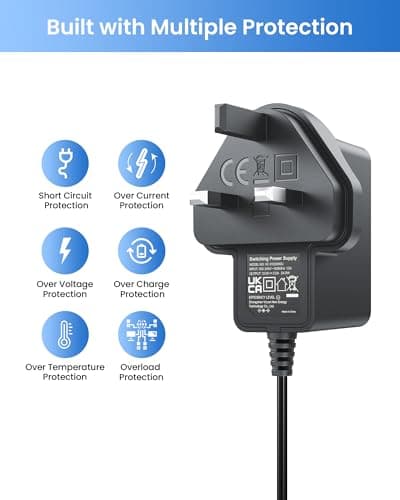 ZOSI 12V 2A 2000MA CCTV System Power Supply Adapter, UK Plug — view 2