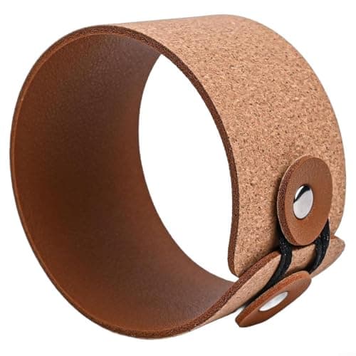2 Pack Cork And Pu Leather Cup Sleeves Adjustable Reusable Sleeve For — view 5
