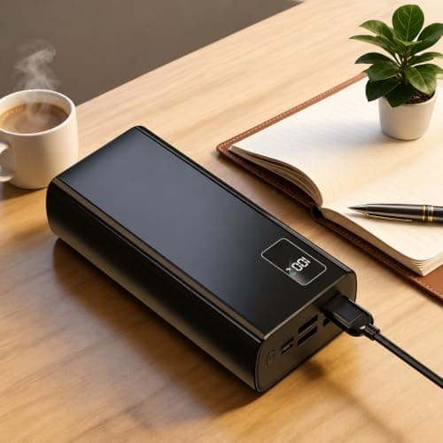 50000mAh Power Bank Fast Charging Portable Charger, USB & Type-C External Battery Pack with LED Digital Display, High Capacity USB C Power Bank for Mobile Phones, Tablets & More